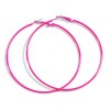 NEON-HOT-PINK-Hoop-Earrings-50mm-Circle-Size-Bright-Flourescent-Vibrant-Colors-0