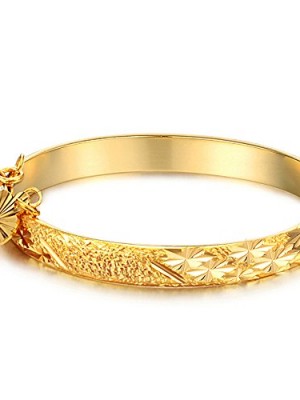 Opk-Jewelry-Fashion-18k-Gold-Plated-Womens-Wedding-Bangle-Bride-Gift-Carved-Star-Pattern-with-Heart-and-Bell-Pendant-Cuff-Bracelets-0
