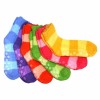 Plush-Multi-Color-Fun-Thick-Striped-6-Pack-Fuzzy-Socks-Size-9-11-0