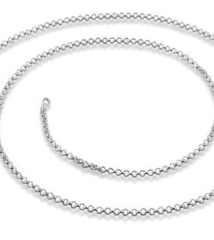 SOLID-925-Sterling-Silver-Made-in-Italy-24-inch-Silver-Chain-Rolo-Style-1-mm-High-Polish-Design-0