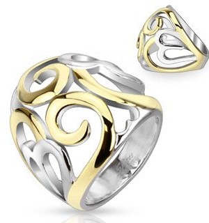 STR-0048-Stainless-Steel-Two-Tone-IP-Smoke-Swirl-Hearts-Frontal-Ring-Comes-With-Free-Gift-Box-9-0