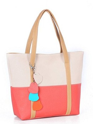 Towallmark-1PC-Sweet-Elegent-Mixed-Color-Totes-Chain-Pendants-Hobo-Shoulder-Bag-Handbag-Beige-0