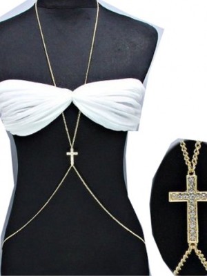 WIIPU-Celebrity-Style-Rihanna-16L-Gold-Crystal-Cross-Body-Chain-Necklace-0
