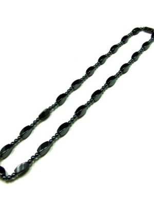 Womens-Magnetic-Hematite-Necklace-W-Twist-Beads-A-20-0
