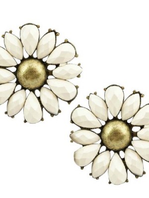 Yazilind-Jewelry-Bohemian-Style-Elegant-Sunflower-White-Rhinestone-Metal-Stud-Earrings-0