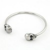 Yazilind-Jewelry-Silver-Plated-Bracelet-Skull-Shape-Cuff-Bangles-Bracelet-for-Women-Gift-Idea-0