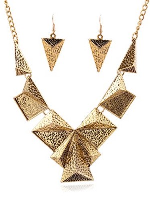 Yazilind-Vintage-Gorgeous-Irregular-Gothic-Gold-Plated-Temperament-Bib-Earrings-and-Necklace-Jewelry-Set-0