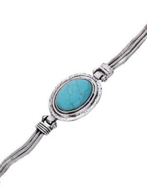 Yazilind-Vintage-Inlay-Oval-Rimous-Turquoise-Tibetan-Silver-Wristband-Bangle-Bracelet-Women-0