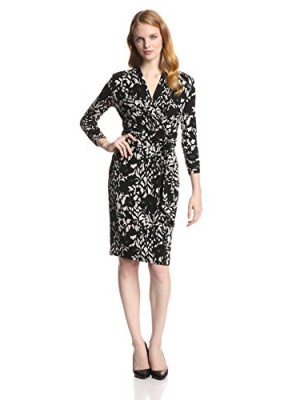 Adrianna-Papell-Womens-Floral-Printed-Faux-Wrap-Dress-BlackMulti-16-0
