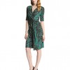Adrianna-Papell-Womens-V-Neck-Dress-with-Twist-Knot-GreenMulti-Large-0