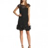 Jessica-Simpson-Womens-Short-Sleeve-Lace-Ruffle-Hem-Dress-Black-10-0
