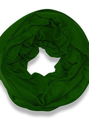 100-Cotton-Soft-Touch-Solid-Color-Infinity-Loop-Scarf-Scarves-Jersey-Knit-Great-Gift-Emerald-Green-0