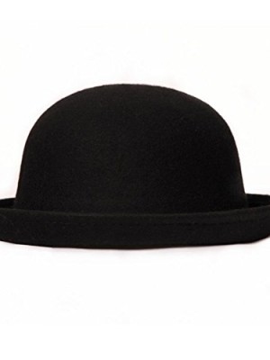 Abody-Fashion-Vintage-Men-Women-Fedora-Dome-Hat-Roll-Brim-Bowler-Derby-Hat-Cloche-Unisex-Headwear-Black-0