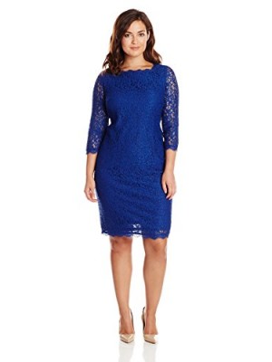 Adrianna-Papell-Womens-Plus-Size-34-Sleeve-Lace-Dress-Prussian-18-0