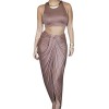 Deemers-Womens-Crop-Top-Skirt-Set-2-Pieces-Bandage-Party-Dress-Clubwear-M-0