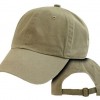 Washed-Polo-Style-Adjustable-Low-Profile-Baseball-Cap-Hat-Khaki-0