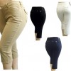 1826-JEANS-Stretchy-premium-Twill-CAPRI-Pants-High-Waist-Womens-Plus-Size-PC-687-16-WHITE-0