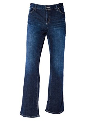 ANA-Womens-Bootcut-Jeans-Denim-Trouser-Full-Length-Distressed-Blue-Pants-Plus-Waist-36-0