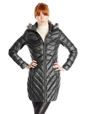 BCBGeneration-Womens-Chevron-Packable-Down-Jacket-with-Fur-Trim-Hood-Black-Small-0