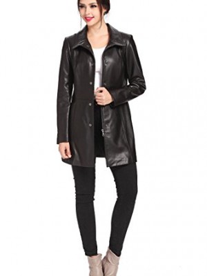 BGSD-Womens-Jocelyn-New-Zealand-Lambskin-Leather-Car-Coat-Black-Plus-1X-0-2