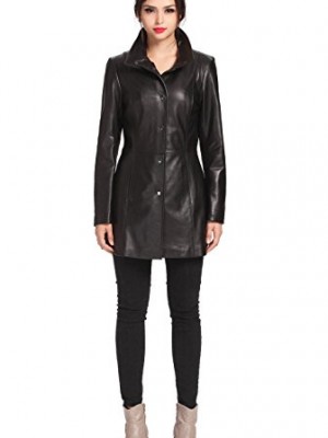 BGSD-Womens-Jocelyn-New-Zealand-Lambskin-Leather-Car-Coat-Black-Plus-1X-0