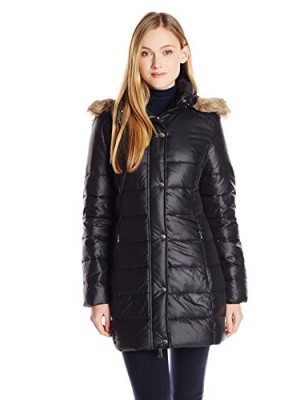 Big-Chill-Womens-Mid-Length-Puffer-Coat-with-Fur-Trim-Hood-Black-Large-0