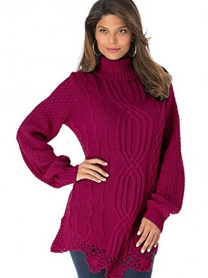 Denim-247-Womens-Plus-Size-Cable-Sweater-Burgundy4X-0