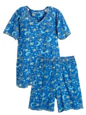 Dreams-Co-Womens-Plus-Size-Contrast-Stitched-Knit-Shorty-Pajamas-Cobalt-Blue-0