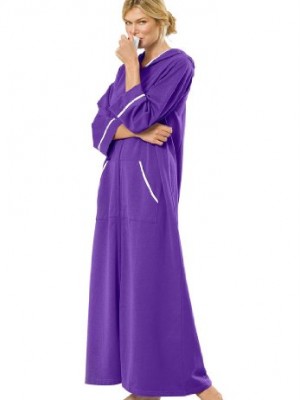 Dreams-Co-Womens-Plus-Size-Hooded-French-terry-robe-Dreams-Co-0