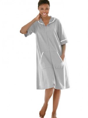 Dreams-Co-Womens-Plus-Size-Hooded-French-terry-short-robe-Dreams-0