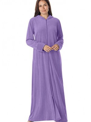 Dreams-Co-Womens-Plus-Size-Long-hooded-A-line-velour-robe-PURPLE-LILY3X-0