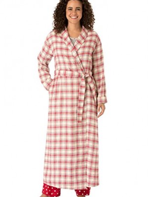 Dreams-Co-Womens-Plus-Size-Plaid-flannel-robe--IVORY-PLAID1X-0