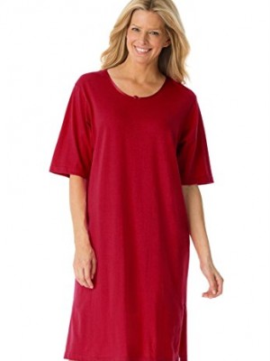 Dreams-Co-Womens-Plus-Size-Tag-Free-Knit-Sleepshirt-Classic-Red1X2X-0