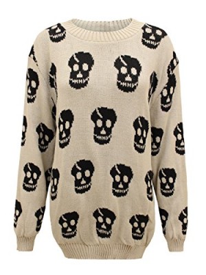 Envy-Boutique-Womens-Skull-Print-Knitted-Waterfall-Winter-Top-Plus-Sizes-Black-22-24-0