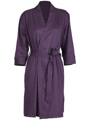 Godsen-Womens-Plus-Size-Comfort-Cotton-Sleepwear-Bathrobe-PurpleL-0