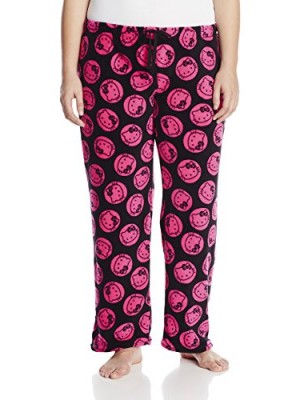 Hello-Kitty-Womens-Plus-Size-Splendid-Colors-Circle-Print-Pajama-Pants-BlackPink-1X-0