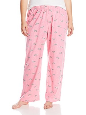 Hue-Sleepwear-Womens-Plus-Size-Plus-Kiss-The-Pooch-Pant-Aurora-Pink-1X-0