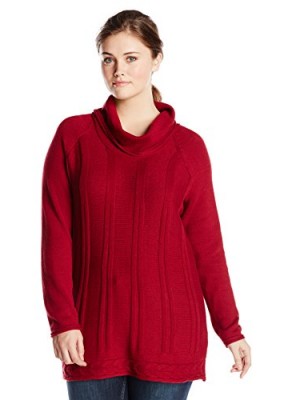 Leo-Nicole-Womens-Plus-Size-Long-Sleeve-Cowl-Neck-Sweater-Cable-Tunic-Biking-Red-1X-0