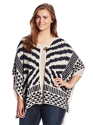 Lucky-Brand-Womens-Plus-Size-Intarsia-Poncho-Sweater-Navy-Multi-2X-0