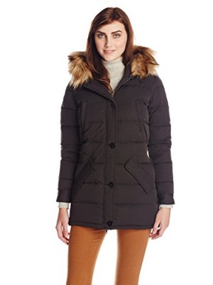 Maison-Scotch-Womens-Longer-Length-Jacket-with-Faux-Fur-Hood-Black-4-0