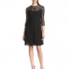 Marc-New-York-by-Andrew-Marc-Womens-34-Sleeve-Scroll-Lace-Fit-and-Flare-Dress-Black-14-0