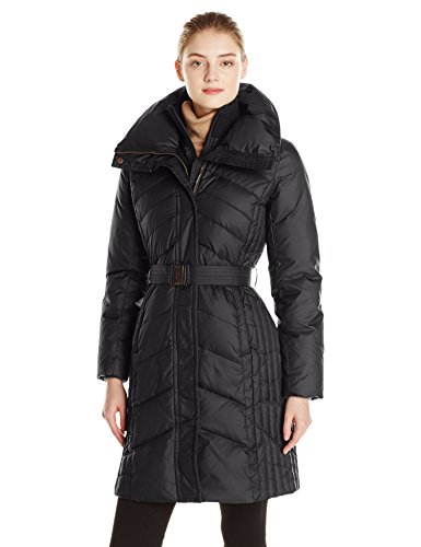 Marc New York by Andrew Marc Women's Misty Long Belted Down Coat, Black ...