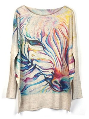MeilyTM-Womens-Batwing-Long-Sleeve-Color-Zebra-Print-Knit-Sweater-0