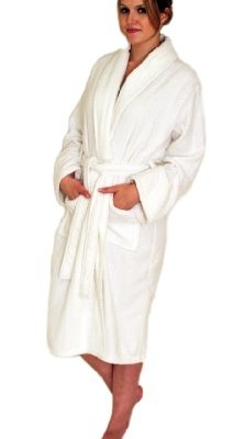 NDK-New-York-Womens-and-Mens-Terry-Cloth-Bath-Robe-100-Cotton-18012-White-Plus-Size-0