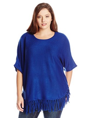 NY-Collection-Womens-Plus-Size-Elbow-Dolman-Sleeve-Sweater-with-Fringe-At-Bottom-Soda-Lite-Blue-1X-0