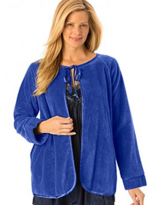 Only-Necessities-Womens-Plus-Size-Chenille-bed-jacket-WILD-ORCHID2X-0