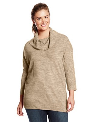 Sag-Harbor-Womens-Plus-Size-Cowl-Cable-Neck-Cashmerlon-Sweater-Acorn-Heather-2X-0