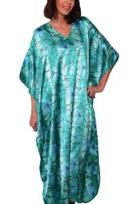 Satin-Caftan-Print-with-Under-Water-Lillies-Plus-Size-StyleCaf-46-0