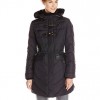 Via-Spiga-Womens-Water-Resistant-Down-Filled-Coat-with-Fur-Trim-Hood-Black-X-Large-0
