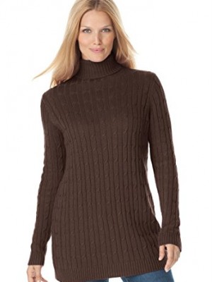 Womens-Plus-Size-Pullover-turtleneck-sweater-with-cable-knit-details-0